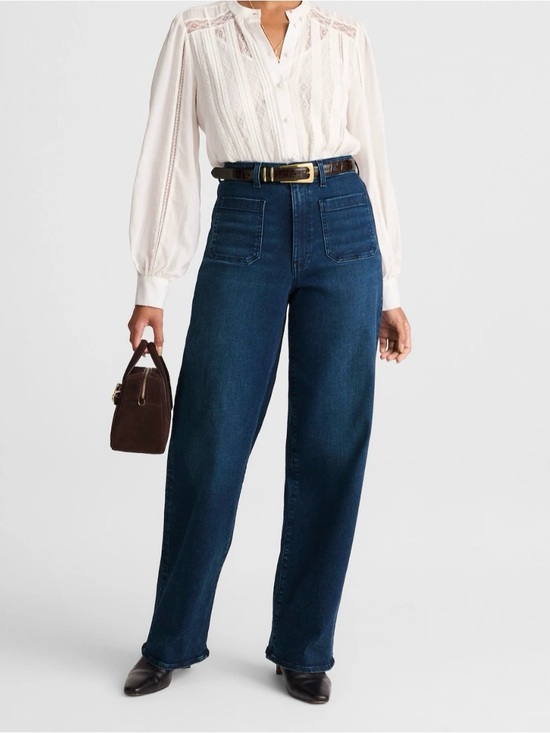 Madewell Denim - Madewell Curvy Emmett Wide-Leg Jean - Size 27  - NWT